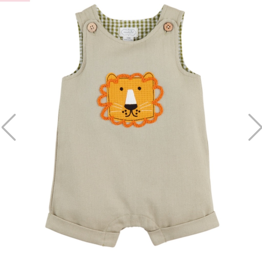 Mud Pie Lion Pocket Baby Overall